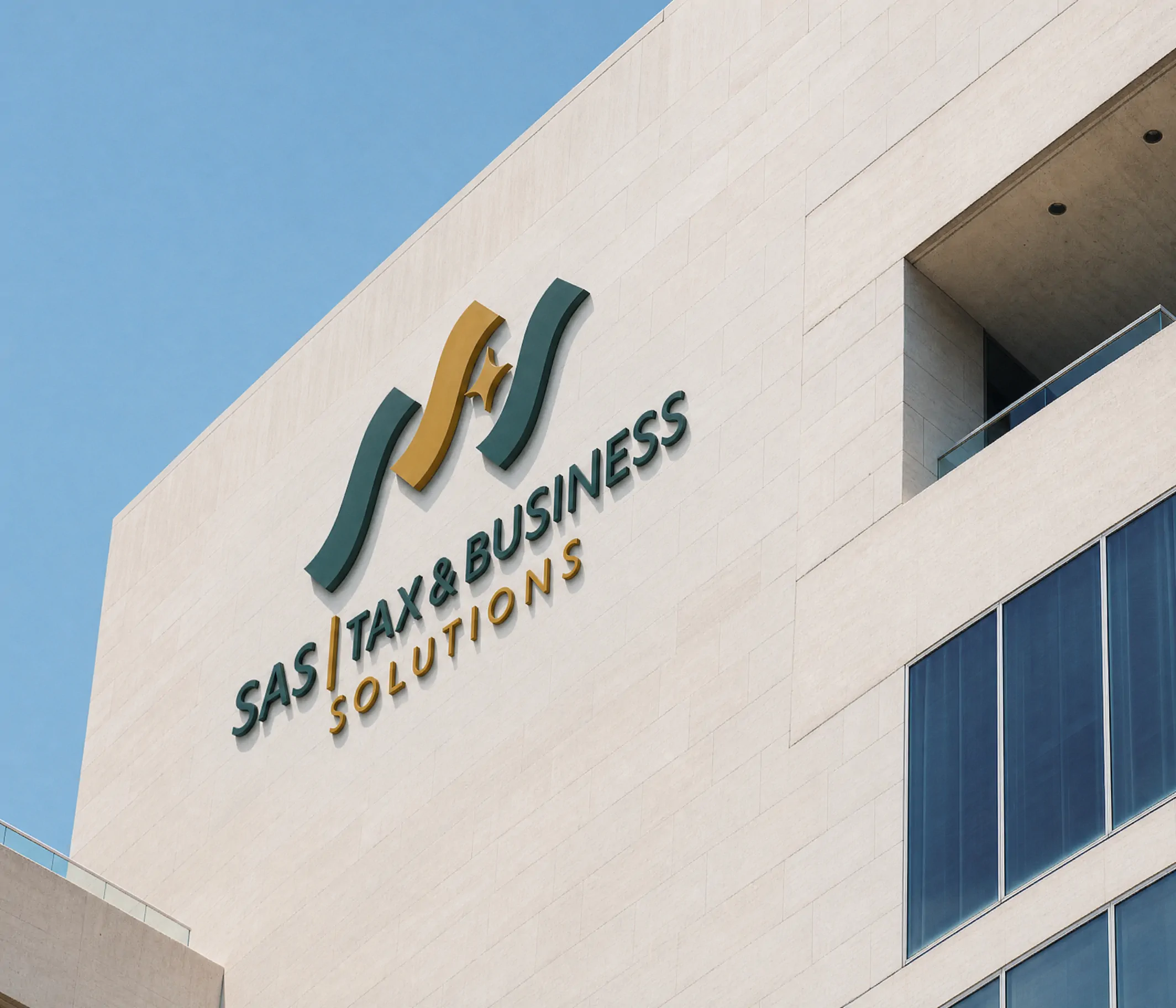 SAS Tax and Buisiness Houston Office Sign