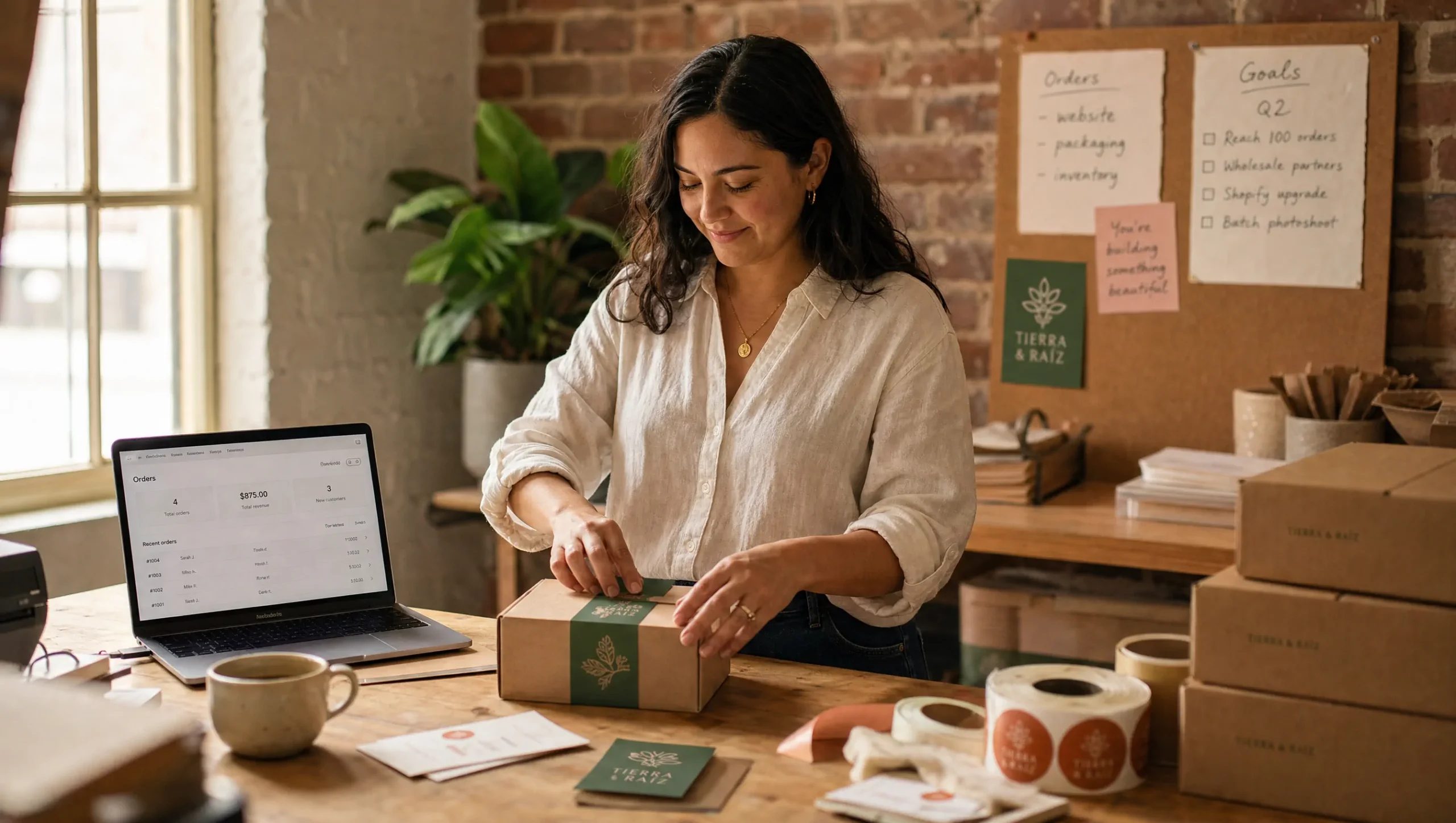 Latina founder building her startup with SAS bookkeeping and accounting support in Houston